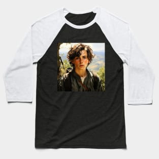 Painting of Timothee Chalamet Baseball T-Shirt